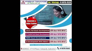 Update to JAVA,PYTHON FULL STACK New Batch Students from Management Side | Harsha Trainings