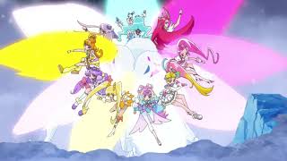 HeartCatch \u0026 Tropical-Rouge! Precure Group Attack Mass Butt Punch