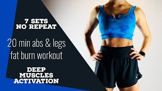 20 MIN EFFECTIVE KILLER LEGS & ABS WORKOUT | 7 SETS | NO REPEAT | SLIM & SHAPED | TONED & SEXY