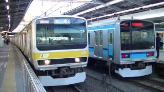 総武線E231系900番台B901編成　0番台B17編成　800番台K6編成　東西線15000系15110f　西船橋駅