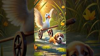 How a Wounded Duck Saved a Pup? Brave duck  A Puppy’s Savior #shorts