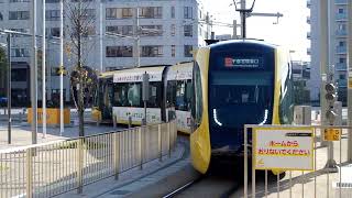 宇都宮ＬＲＴ（宇都宮ライトレール）HU300形HU305編成　各停　宇都宮駅東口