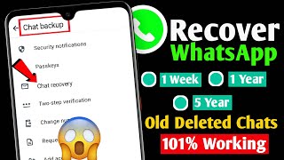 How To Recover Old Deleted Messages On WhatsApp (2025) | Restore WhatsApp Chats Without Backup