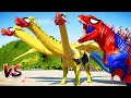 (Jurassic World Evolution🌍) Wolverine Spiderman King Ghidorah Vs Spiderman Godzilla Dinosaurs Fight