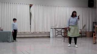 Greta Oglesby (as Caroline) and Seamus Gailor (as Noah) from the Rehearsal Hall Syracuse Stage
