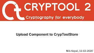 08 - Upload Component to CrypToolStore (CrypTool 2 Development Series)