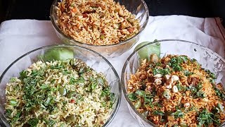 3 types of Vangibhath Recipe | 3 ಬಗೆಯ ವಾಂಗಿಬಾತ್| ಬದನೇಕಾಯಿ ರೈಸ್ ಬಾತ್ | Brinjal rice bhath