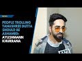 People trolling Tanushree Dutta should be ashamed: Ayushmann Khurrana