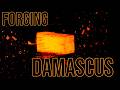 FORGING DAMASCUS STEEL: Step by Step and showing different Patterns