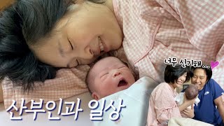 [육아브이로그] 자연분만 직후 산부인과 입원 Vlog👩‍🍼젖몸살, 훗배앓이, 가슴마사지