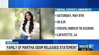 Funeral services announced for Lafayette teen Martha Odom