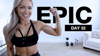 Day 32 of EPIC | Obliques \u0026 Shoulder Workout with Dumbbells