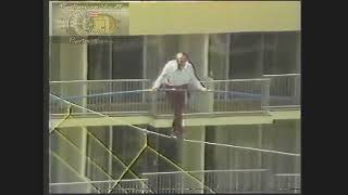 1978 Tragic moment when Karl Wallenda fell in Puerto Rico this is a replay ran in1985