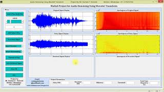 Audio Denoising Using Wavelet Transform Matlab Project Code