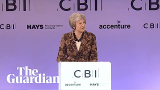 Theresa May gives speech at CBI annual conference – watch live