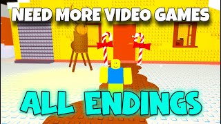 🎮 NEED MORE VIDEO GAMES [ 🎄 ] - All Endings [ROBLOX]