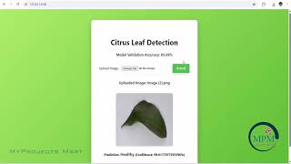 Citrus Leaf Disease Detection using Image Processing - Flask Web Application - MyProjects Mart