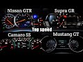 Nissan GTR Vs Camaro SS Vs mustang GT Vs Toyota Supra speed comparison | acceleration battle | 0-200