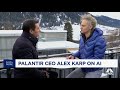 Palantir CEO Alex Karp on Israel, AI and Outlook | CNBC at Davos 2024