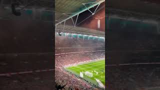 Manchester United singing ‘Take me home United road’ after League cup win  #manchesterunited #shorts