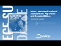 what does an educational assistant do key duties and responsibilities sundance college podcast