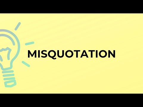 What is a synonym for misquote?