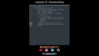Leetcode 87. Scramble String in Python | Python Leetcode | Python Coding Tutorial | Python Code ASMR