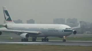 Mar. 26, 2017 國泰航空A340末次商業航班起飛 Cathay Pacific Airbus A340 Final Commercial Flight Takeoff (CX-469)