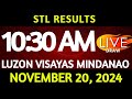 Stl Result Today 10:30 am draw November 20, 2024 Wednesday Luzon Visayas and Mindanao Area LIVE