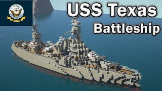 🚢 Minecraft Tutorial: How to Make a Battleship (USS Texas / New York-class) [1/2 Scale]