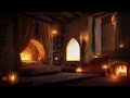 instant sleep in a cozy charming castle room rain fireplace and thunderstorm sounds