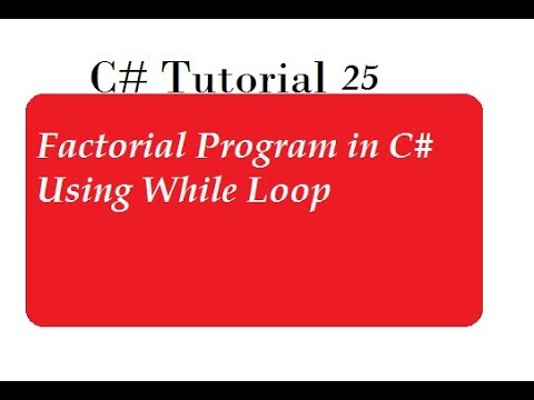 Factorial program in C# Factorial program in C#