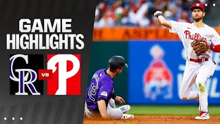 Rockies vs. Phillies Game Highlights (4/17/24) | MLB Highlights