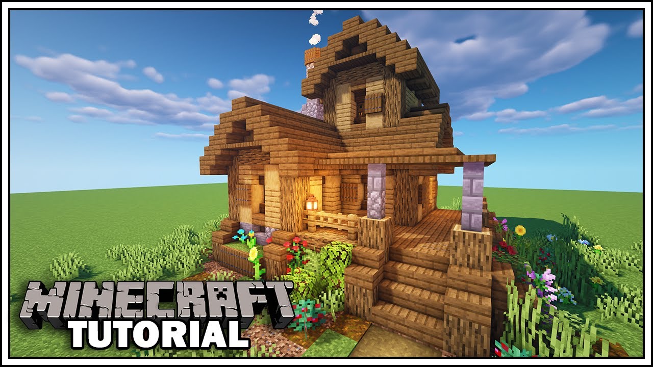 Minecraft Survival Starter House Tutorial Youtube