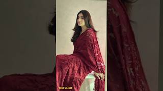 Durefishan in red saree #trending #shortsfeed #saree #shorts  #ishaqmurshid #durefishan #khaie #yt