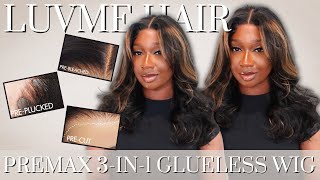 LuvMe Hair | PreMax Blonde Mix with Black Loose Wave Glueless Wig Install + Review | Tan Dotson