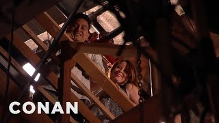 Conan Welcomes Airbnb Guests To His Rafters | CONAN on TBS