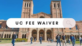 How to get the Fee Waiver on the UC Application