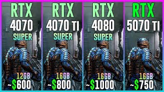 RTX 4070 SUPER vs RTX 4070 TI SUPER vs RTX 4080 SUPER vs RTX 5070 TI - Test in 25 Games