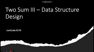 Two Sum III - Data Structure Design - LeetCode 170 - Java