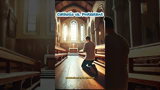 Catholic Vs Protestant : the difference #Christianity #Faith #Catholic #Protestant #Shorts