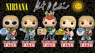 Detailed comparisons of all fakes by Funko POP! Kurt Cobain! Nirvana!