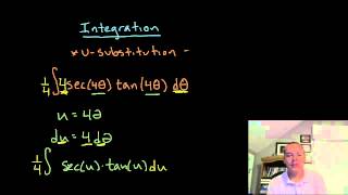 Integral u-Substitution Example 6