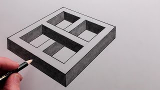 How to Draw a 3D Optical Illusion: Easy