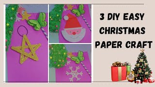 3 DIY Christmas Easy Paper Crafts | 5 minute Crafts Christmas | Ayesha's Creativities Arts & Crafts