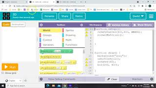 3D Shapes in Game Lab on code.org