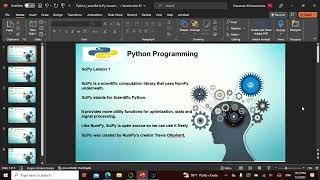 Python L84 in English, This video explains SciPY Lesson 1,Non Tech People can understand well.