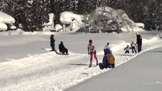 2015年クロスカントリースキー長野県大会週間高校リレー 白馬女子1走　夏実　1周目後半