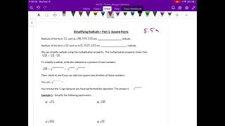 APC10 5.5a Simplifying Radicals