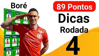 CARTOLA RODADA 4 - CARTOLA FC - CARTOLA 2024 - DICAS RODADA 4